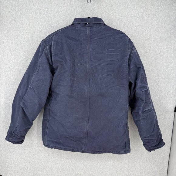 Carhartt Flame Resistant Duck Traditional Coat Size L Navy Quilt Lined 3 Warmest - Picture 7 of 16